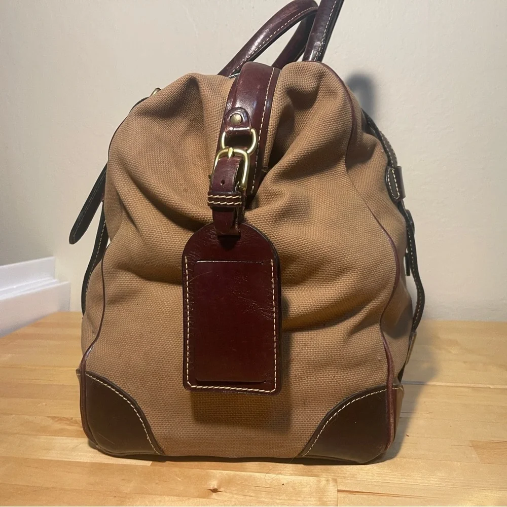 Mulholland Safari Bag, Canvas and leather trim